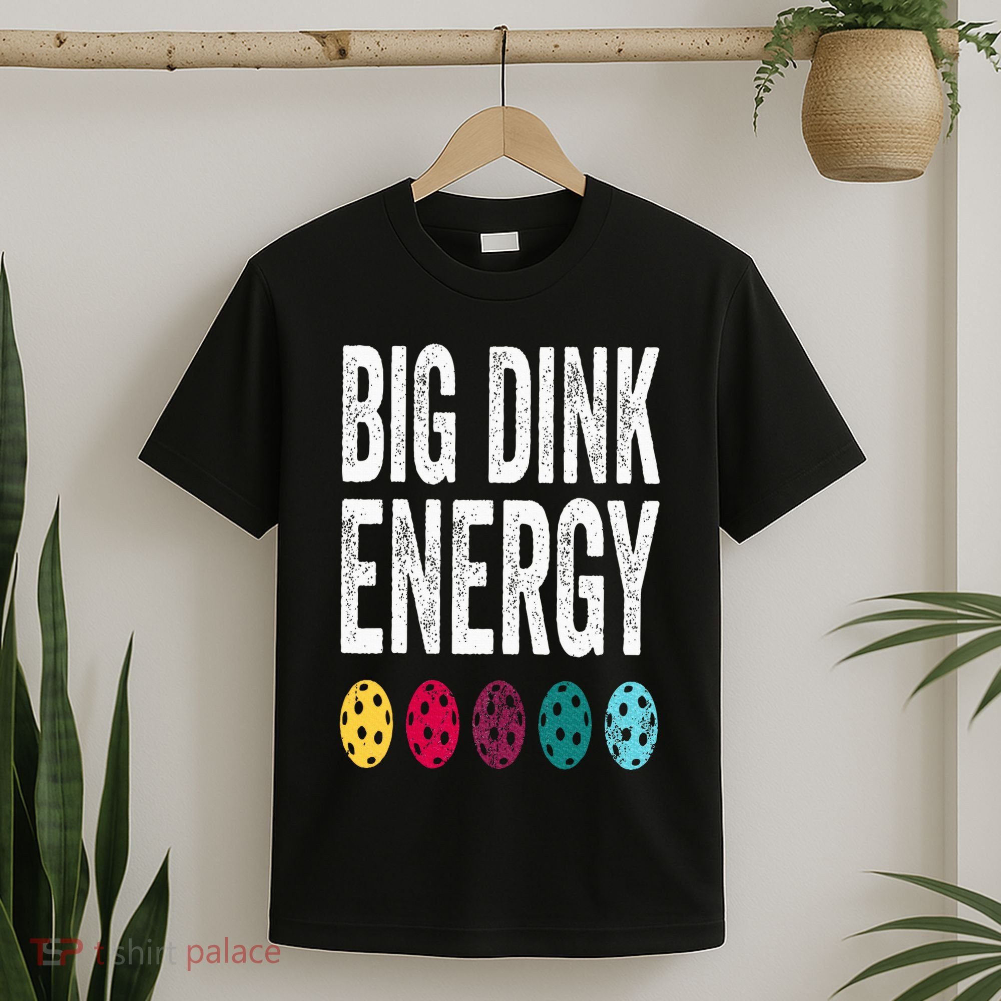 Funny Pickleball Paddle Big Dink Energy Dinking Pickle Ball T-Shirt