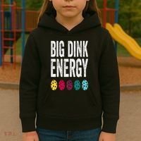 Funny Pickleball Paddle Big Dink Energy Dinking Pickle Ball Kids Hoodie thumb 3