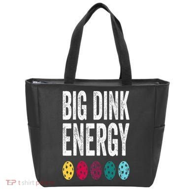 Funny Pickleball Paddle Big Dink Energy Dinking Pickle Ball Tote Bag
