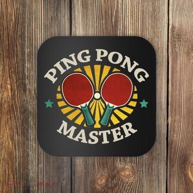 Funny Ping Pong Master Gift Table Tennis Players Coaster