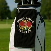 Funny Ping Pong Master Gift Table Tennis Players Golf Towel thumb 2