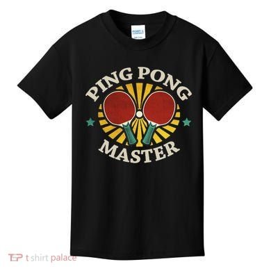 Funny Ping Pong Master Gift Table Tennis Players Kids T-Shirt