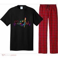 Funny Paint Palette Brush Artist Painter Gift Gift Pajama Set thumb 0
