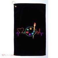 Funny Paint Palette Brush Artist Painter Gift Gift Golf Towel thumb 0
