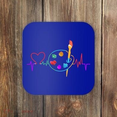 Funny Paint Palette Brush Artist Painter Gift Gift Coaster