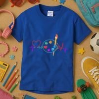 Funny Paint Palette Brush Artist Painter Gift Gift Kids T-Shirt thumb 3