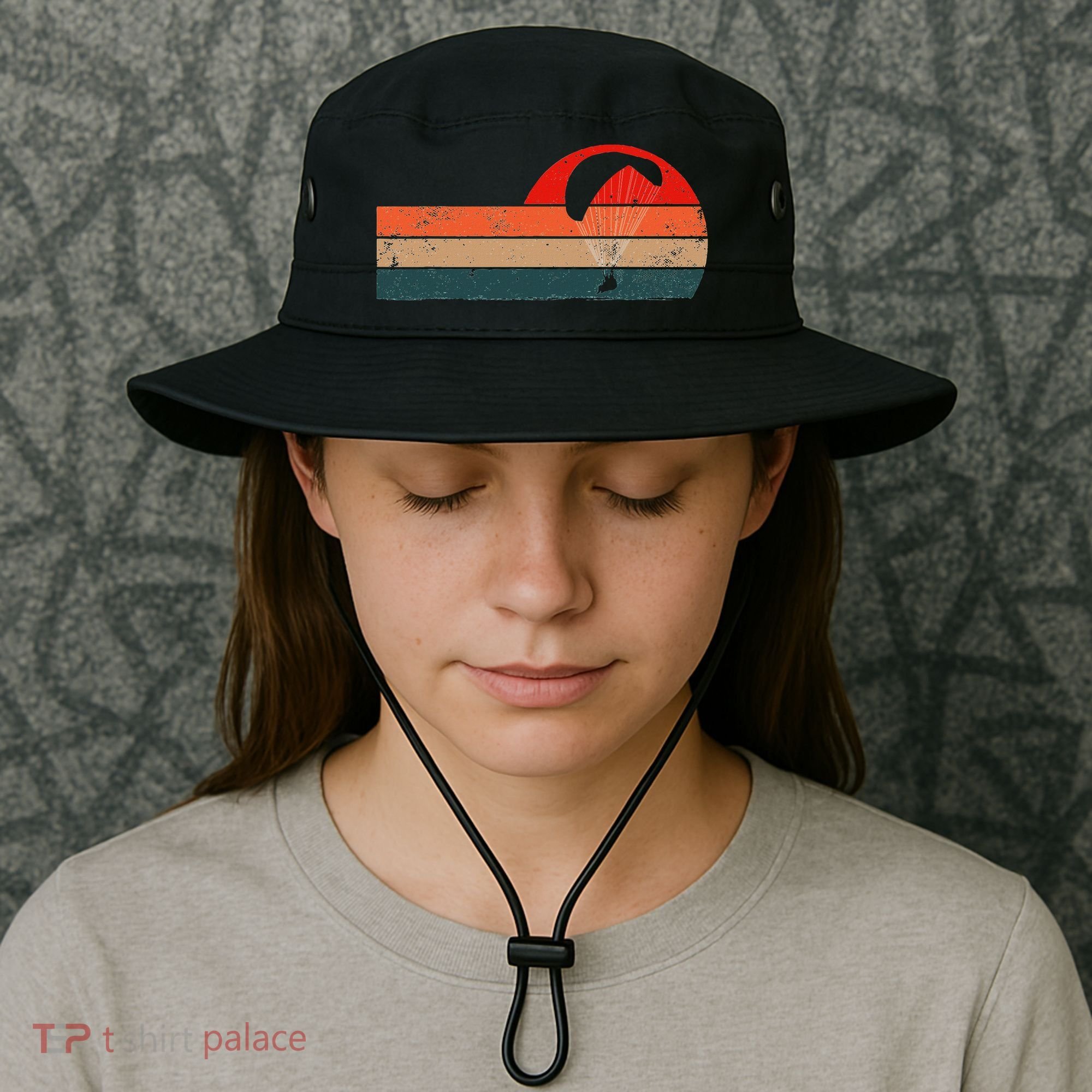 Funny Paraglider & Paragliding Parachtuting & Skydiving Bucket Hat