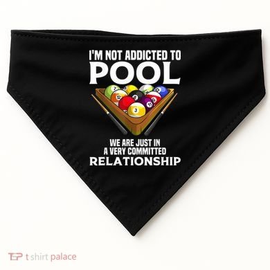 Funny Pool Player For Men Cool Addicted To Billiards USA-Made Doggie Bandana