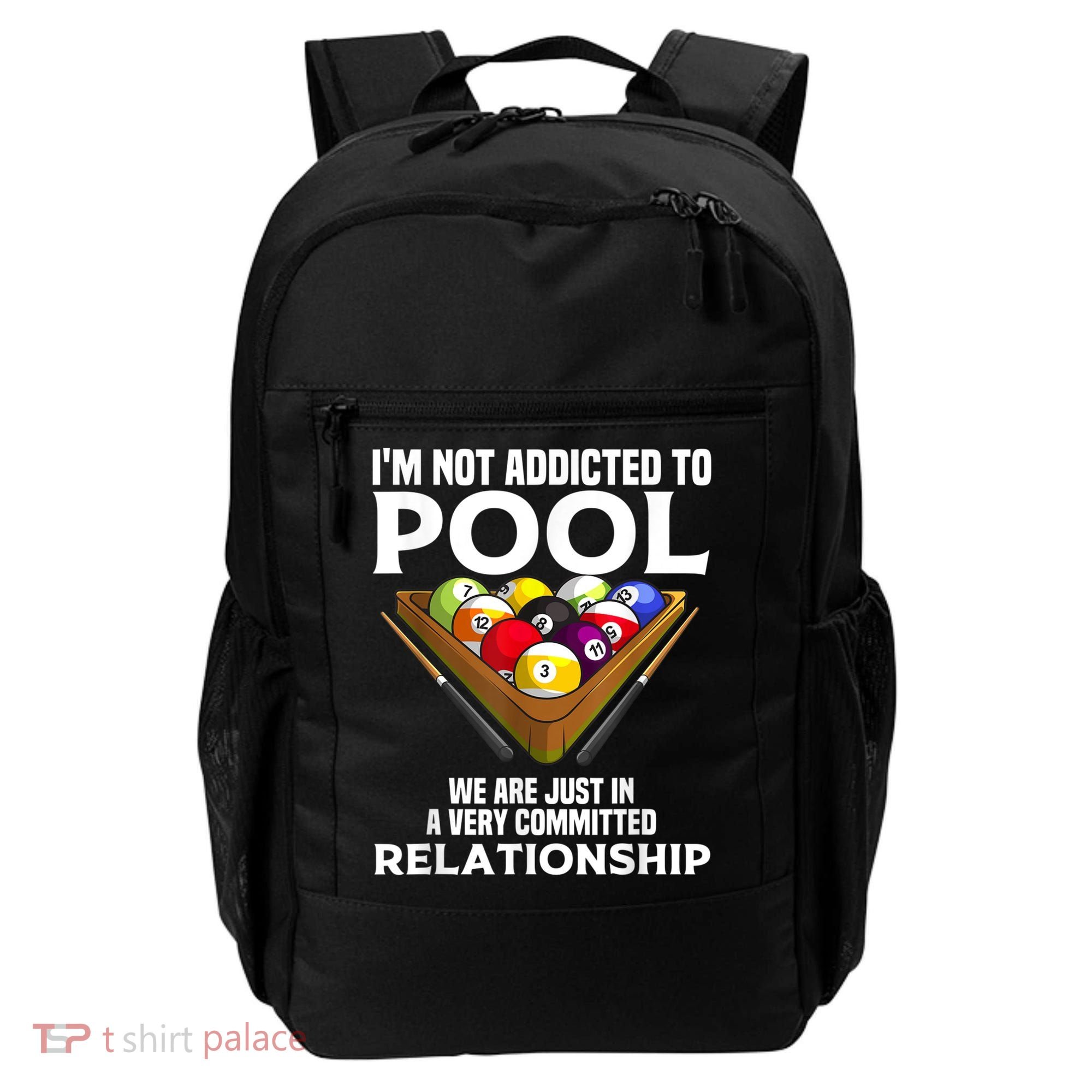 Funny Pool Player For Men Cool Addicted To Billiards Backpack