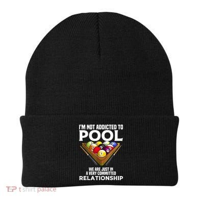 Funny Pool Player For Men Cool Addicted To Billiards Beanie
