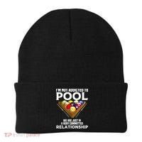 Funny Pool Player For Men Cool Addicted To Billiards Beanie thumb 0