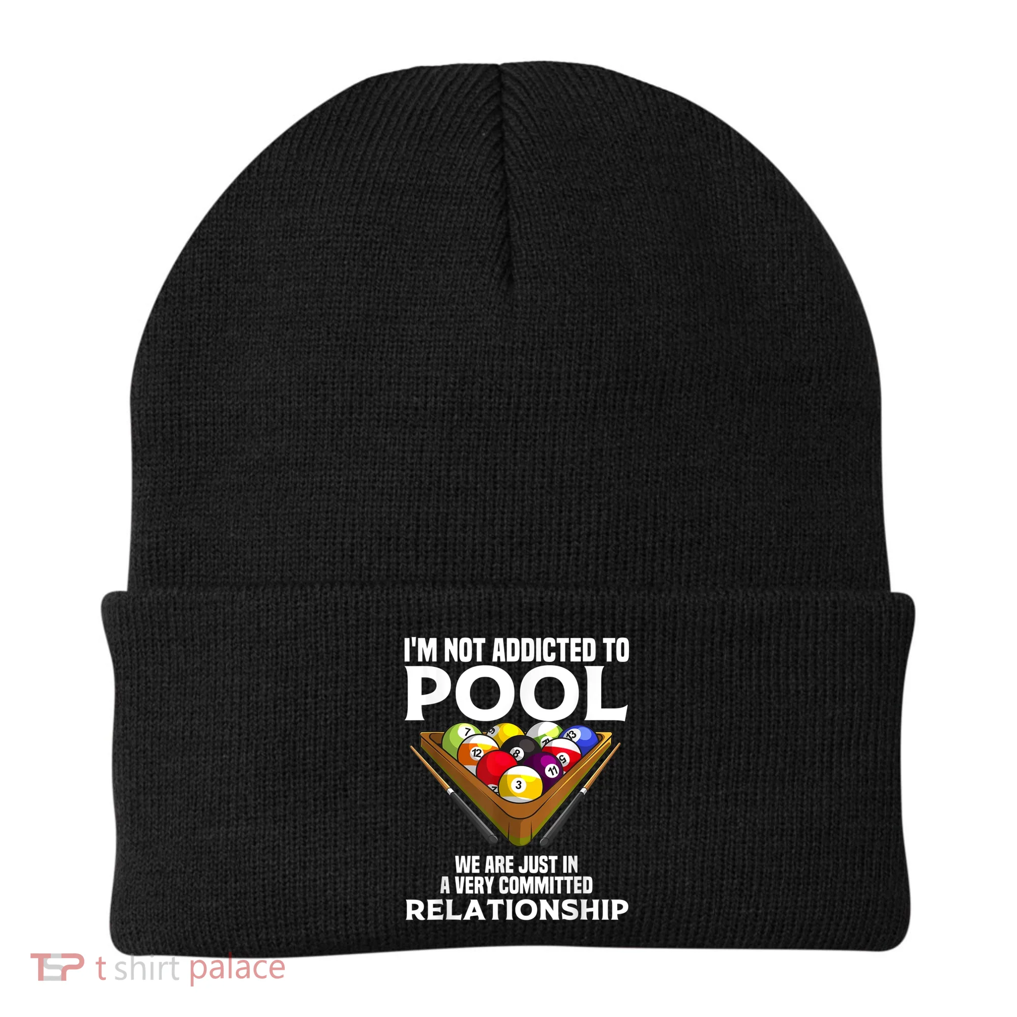 Funny Pool Player For Men Cool Addicted To Billiards Beanie