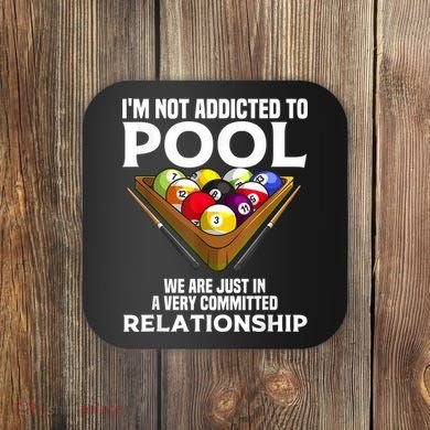 Funny Pool Player For Men Cool Addicted To Billiards Coaster
