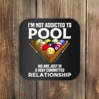 Funny Pool Player For Men Cool Addicted To Billiards Coaster thumb 0