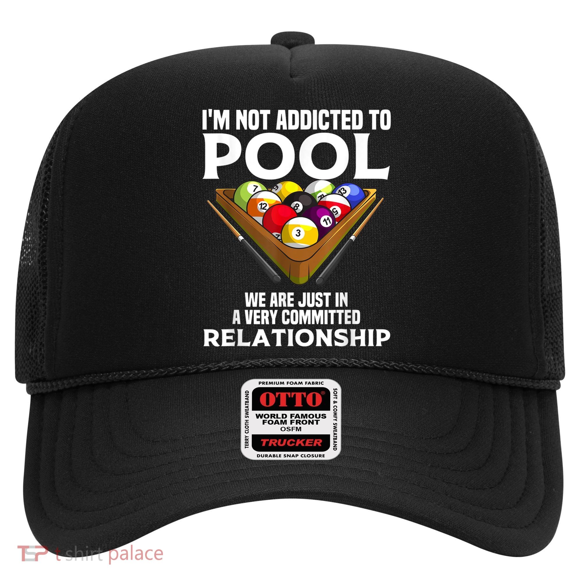 Funny Pool Player For Men Cool Addicted To Billiards Hat
