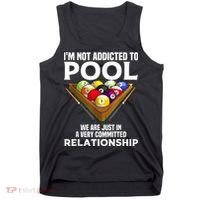Funny Pool Player For Men Cool Addicted To Billiards Tank Top thumb 0