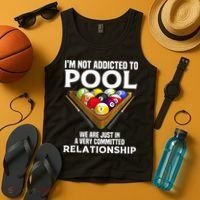 Funny Pool Player For Men Cool Addicted To Billiards Tank Top thumb 4