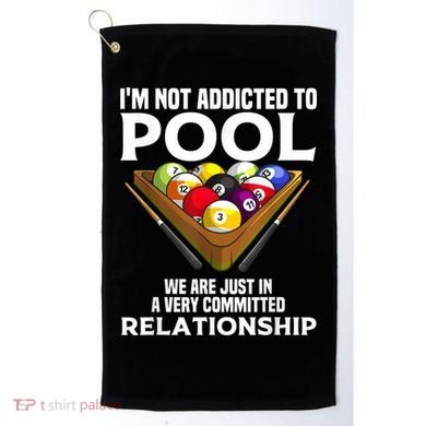 Funny Pool Player For Men Cool Addicted To Billiards Golf Towel