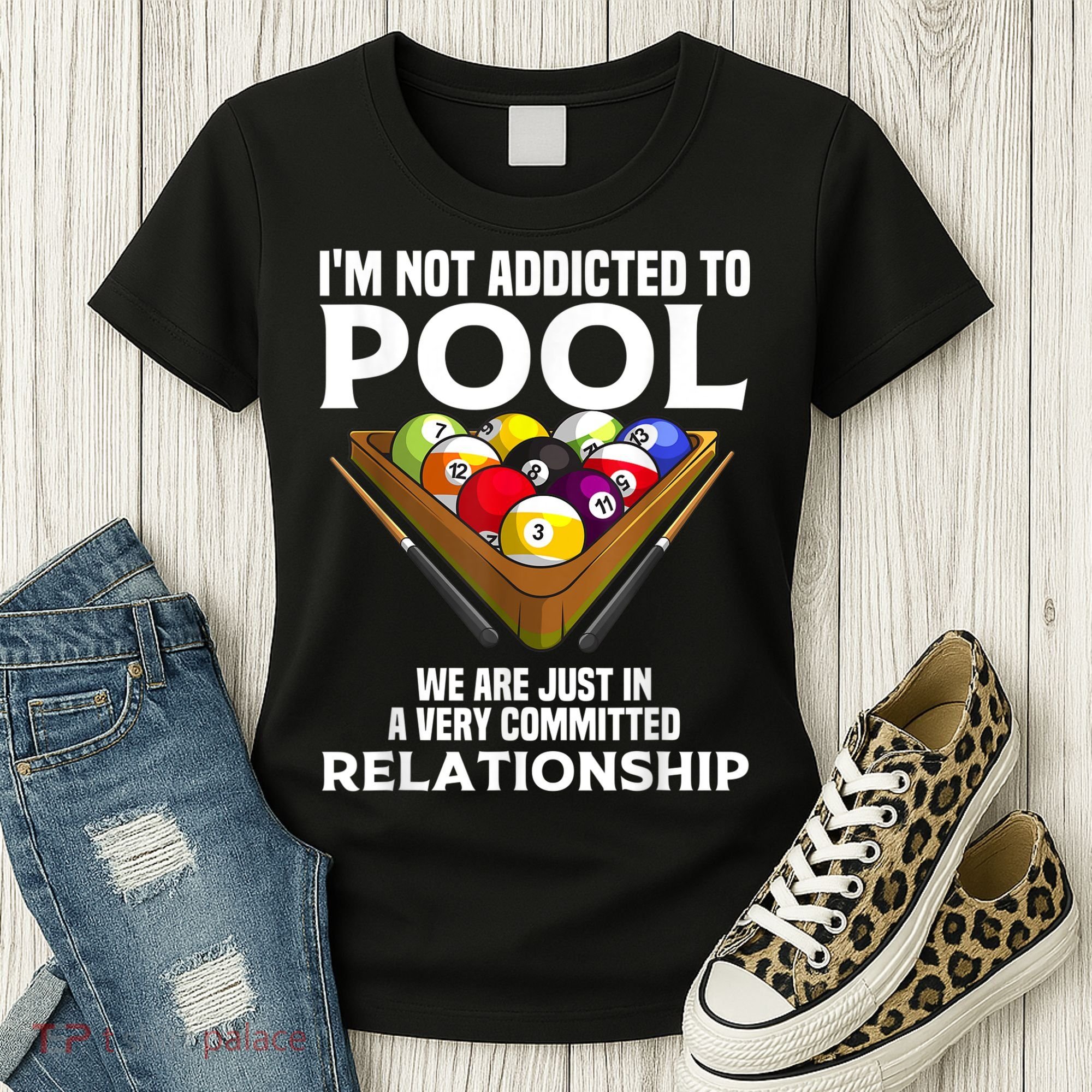 Funny Pool Player For Men Cool Addicted To Billiards Women's T-Shirt