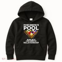 Funny Pool Player For Men Cool Addicted To Billiards Kids Hoodie thumb 0