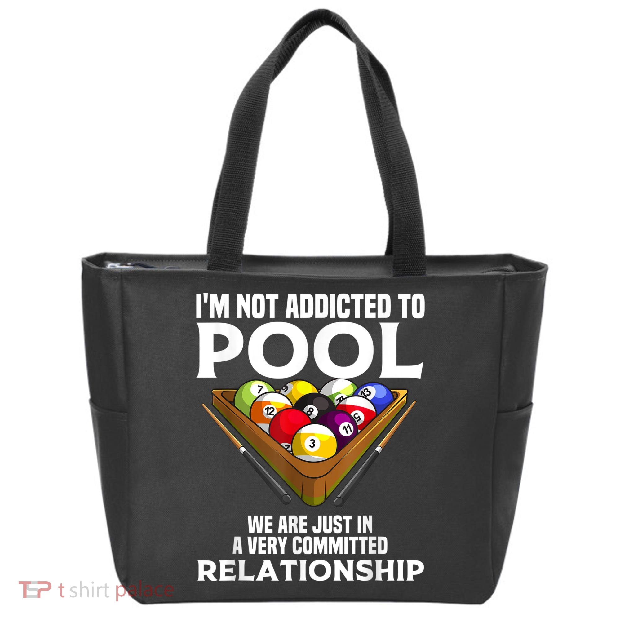 Funny Pool Player For Men Cool Addicted To Billiards Tote Bag
