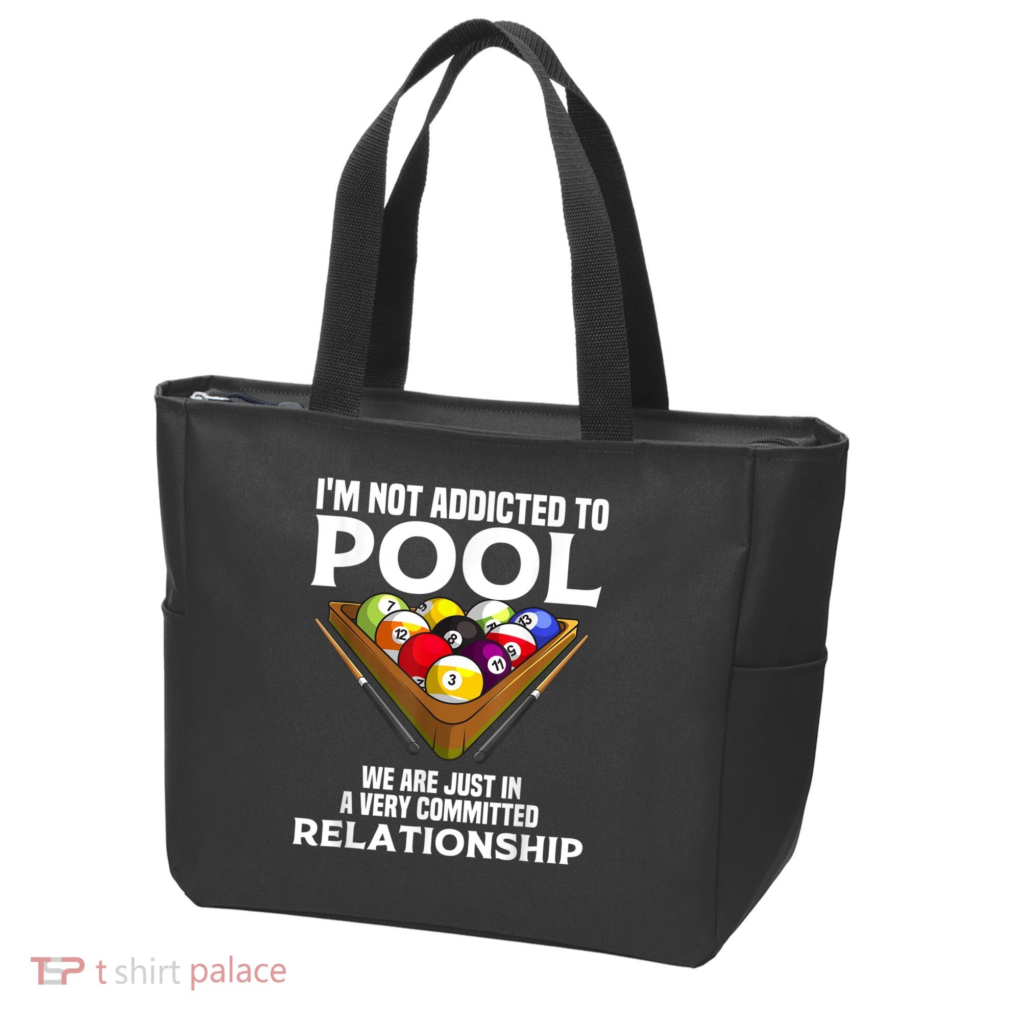 Funny Pool Player For Men Cool Addicted To Billiards Tote Bag