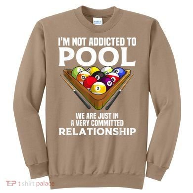 Funny Pool Player For Men Cool Addicted To Billiards Sweatshirt