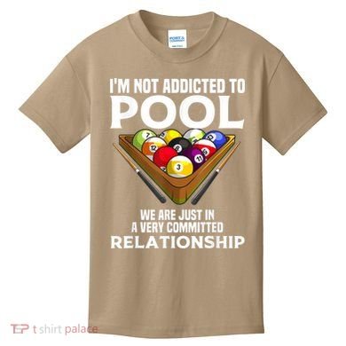Funny Pool Player For Men Cool Addicted To Billiards Kids T-Shirt