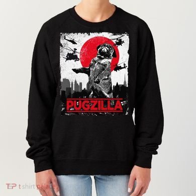 Funny Pugzilla Pug Dog Women's Sweatshirt