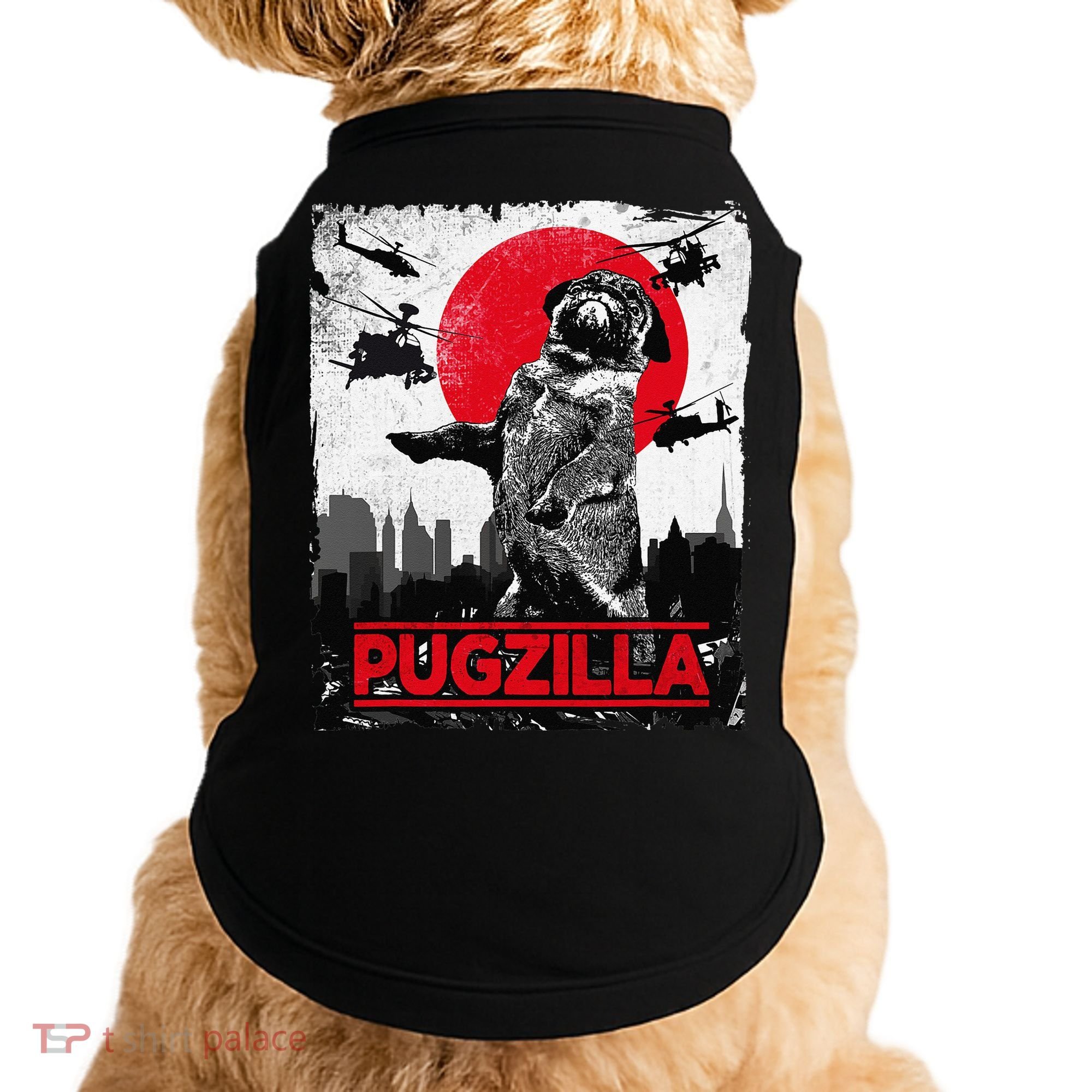Funny Pugzilla Pug Dog Doggie Tank