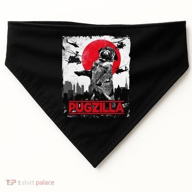 Funny Pugzilla Pug Dog USA-Made Doggie Bandana