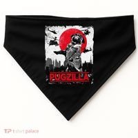 Funny Pugzilla Pug Dog USA-Made Doggie Bandana thumb 0