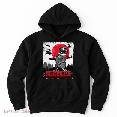 Funny Pugzilla Pug Dog Hoodie
