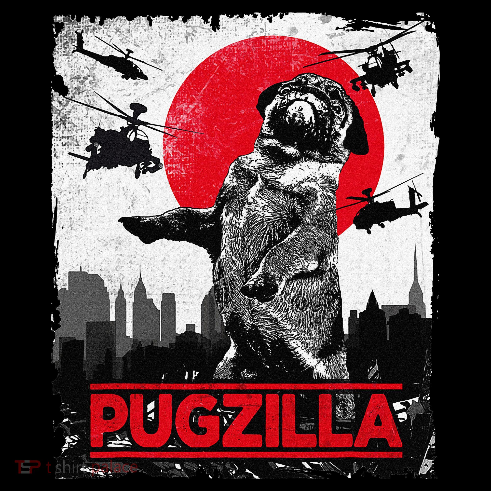Funny Pugzilla Pug Dog Apron