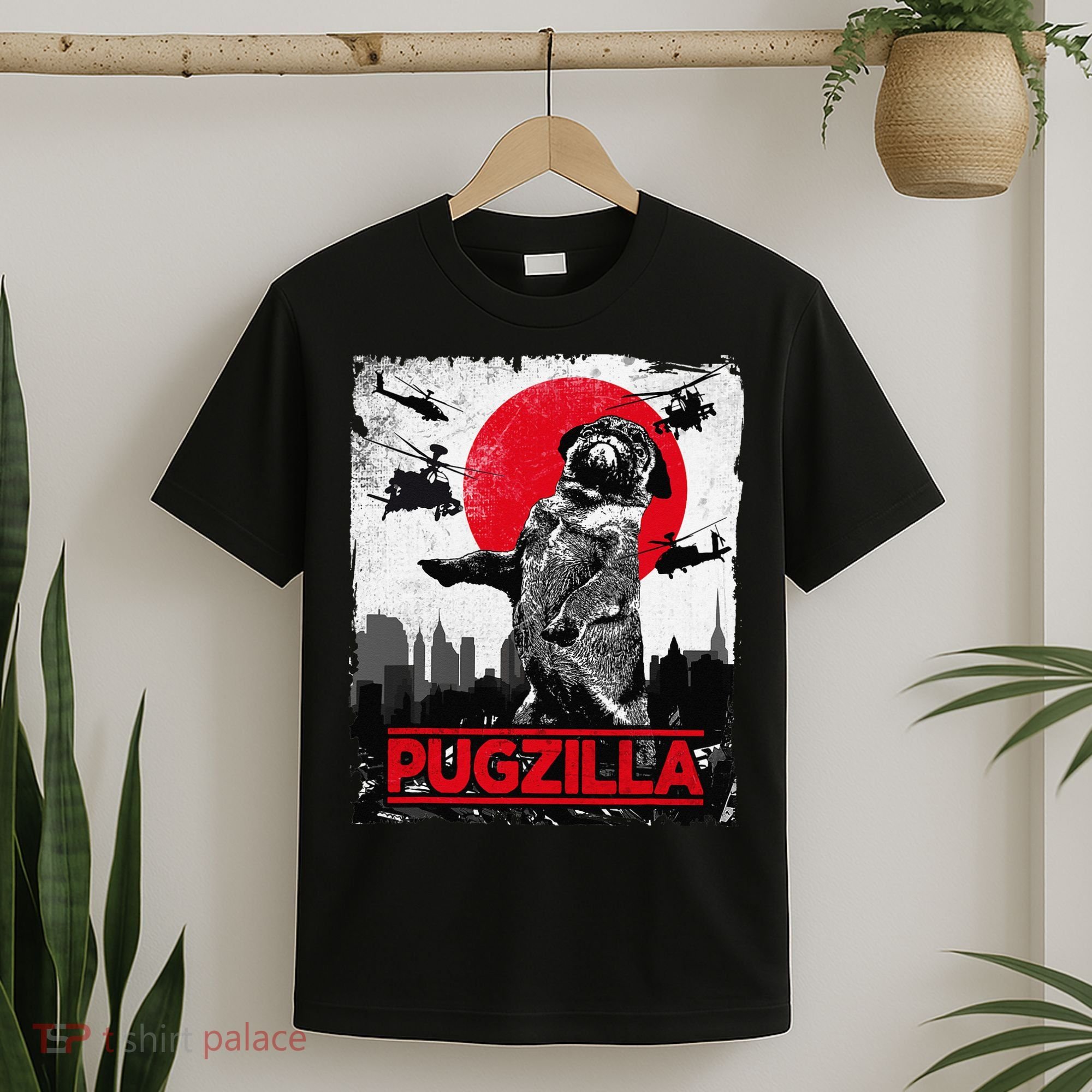 Funny Pugzilla Pug Dog T-Shirt