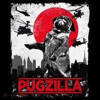 Funny Pugzilla Pug Dog Backpack thumb 2
