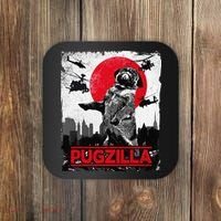 Funny Pugzilla Pug Dog Coaster thumb 0