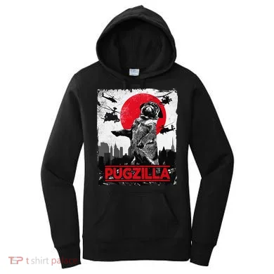 Funny Pugzilla Pug Dog Women's Hoodie