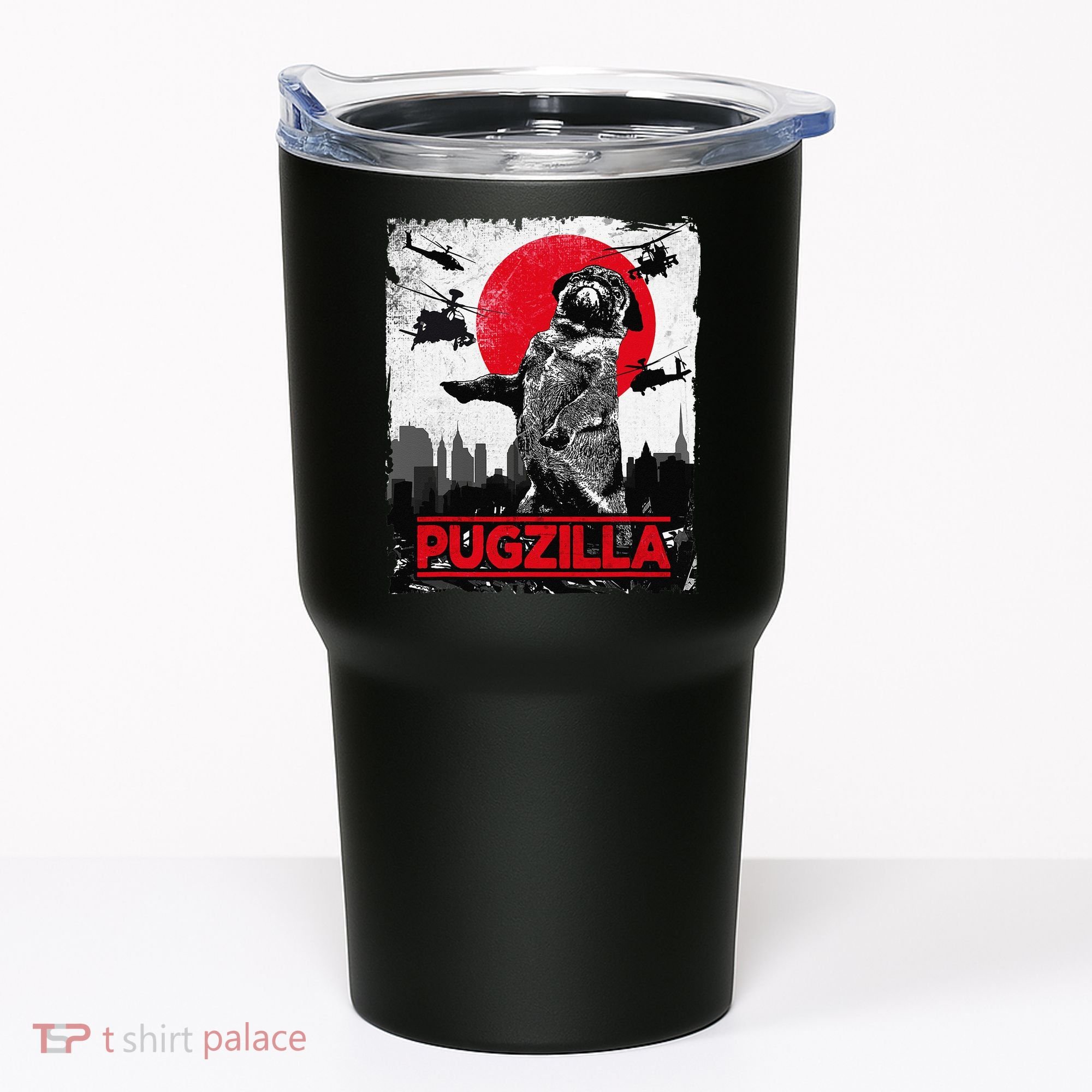 Funny Pugzilla Pug Dog Tumbler