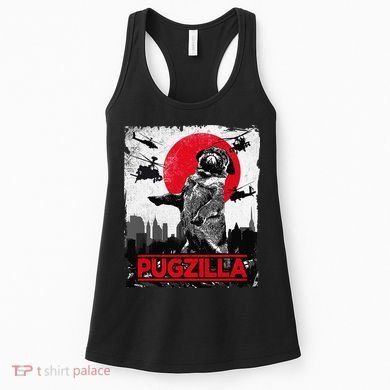 Funny Pugzilla Pug Dog Women's Tank Top