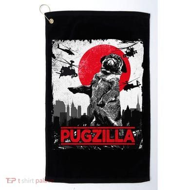 Funny Pugzilla Pug Dog Golf Towel