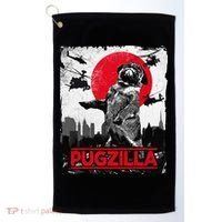 Funny Pugzilla Pug Dog Golf Towel thumb 0