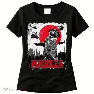 Funny Pugzilla Pug Dog Women's T-Shirt