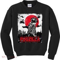 Funny Pugzilla Pug Dog Kids Sweatshirt thumb 0
