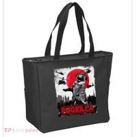 Funny Pugzilla Pug Dog Tote Bag thumb 2