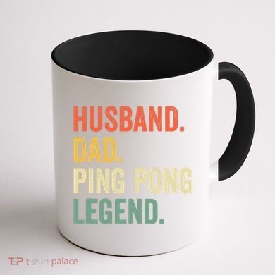 Funny Ping Pong Husband Dad Table Tennis Legend Vintage Coffee Mug back