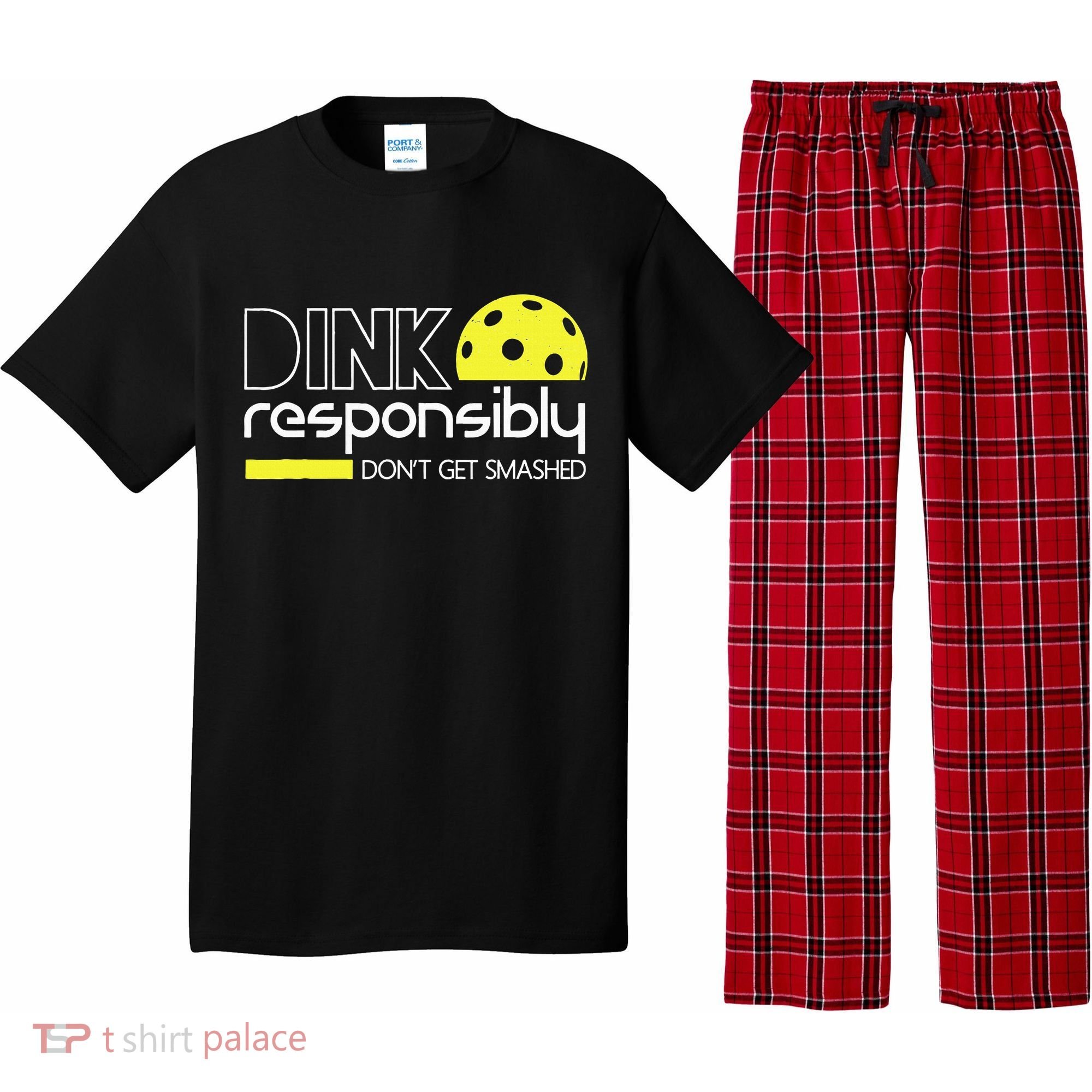 Funny Pickleball Player Dink Responsibly Don't Get Smashed Pajama Set