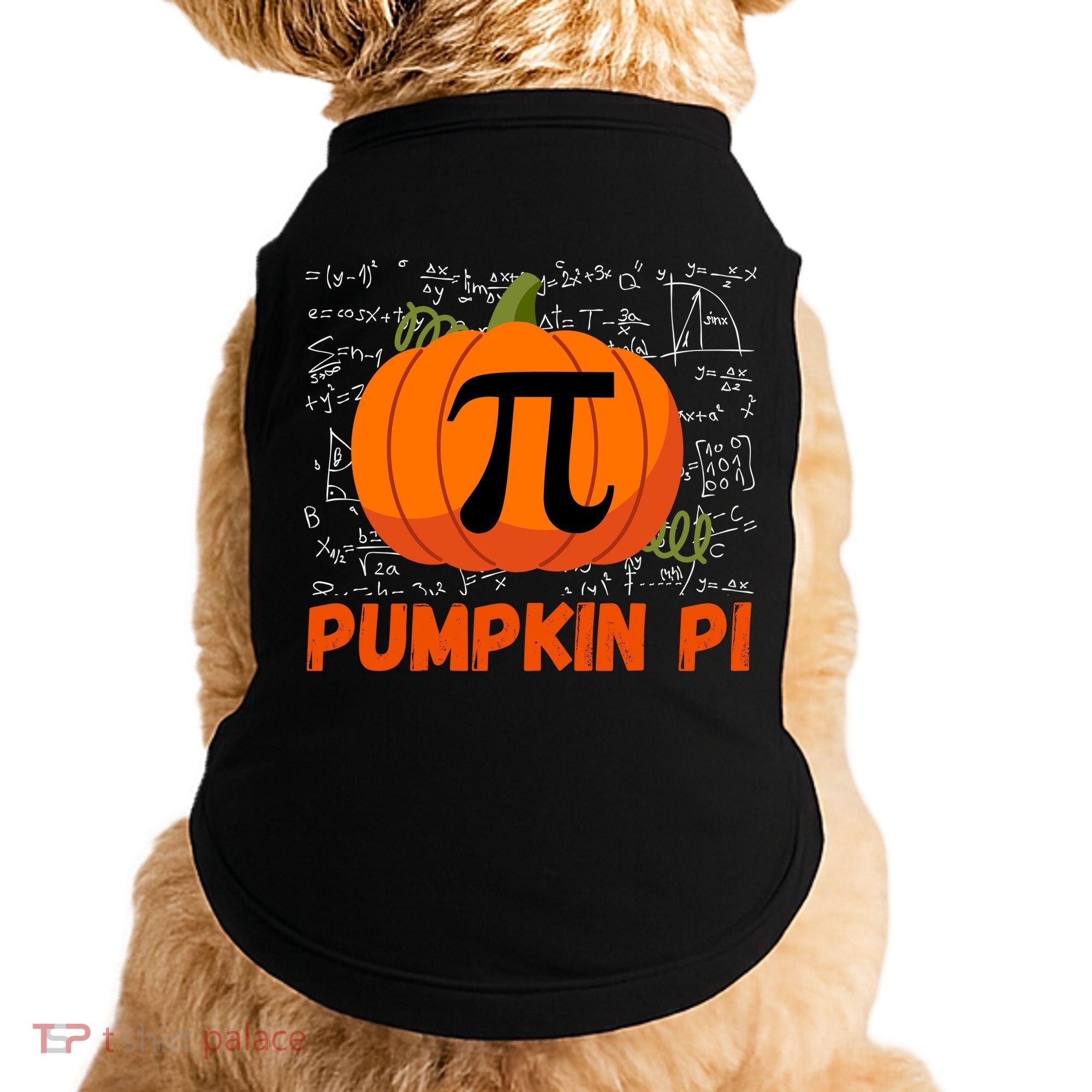Funny Pumpkin Pie Math Pumpkin Pi Funny Halloween Costume Doggie Tank