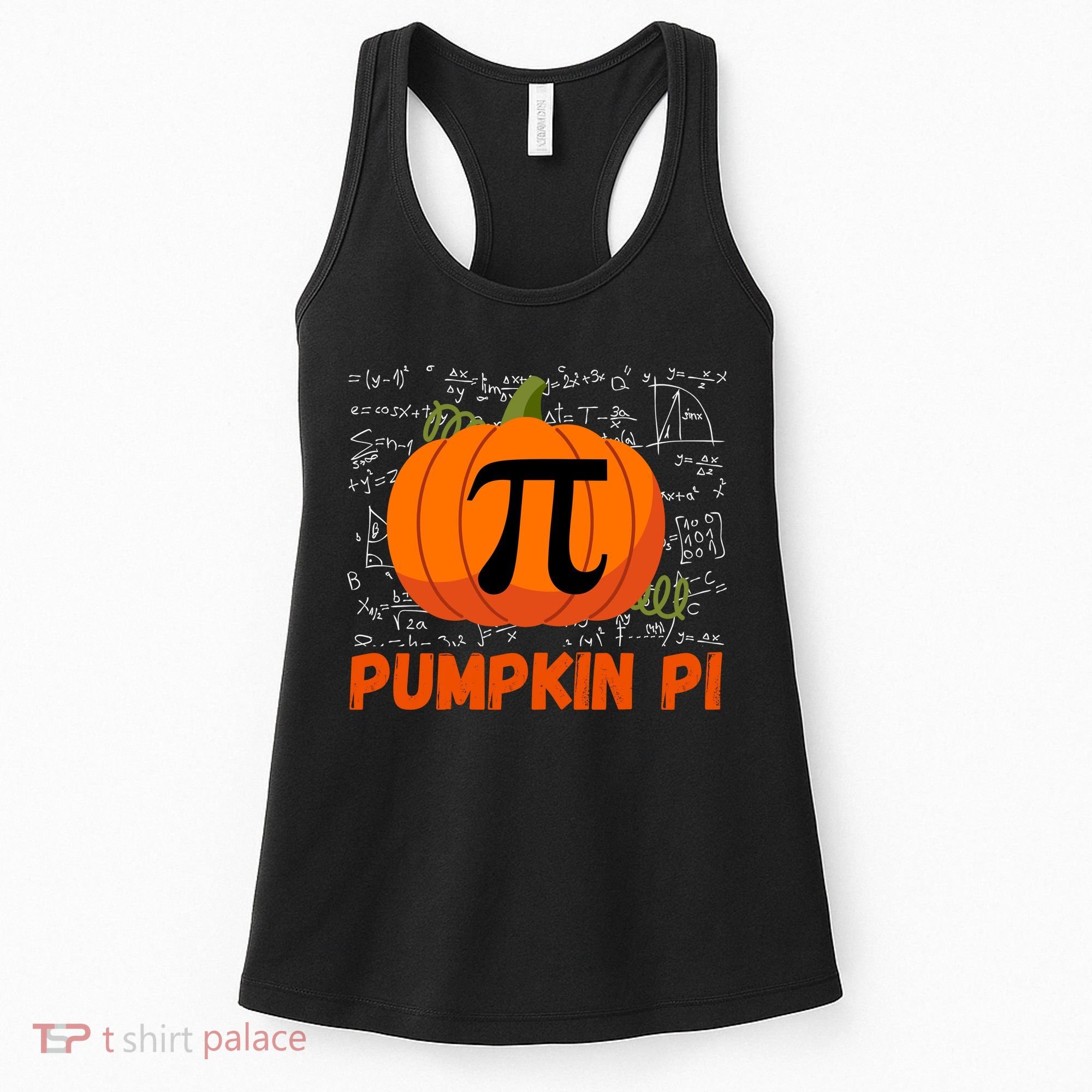 Funny Pumpkin Pie Math Pumpkin Pi Funny Halloween Costume Women's Tank Top