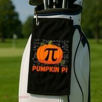 Funny Pumpkin Pie Math Pumpkin Pi Funny Halloween Costume Golf Towel thumb 2